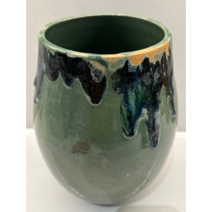 Contemporary Glazed Ceramic Rustic Pottery Vase