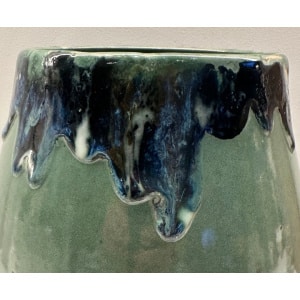 Contemporary Glazed Ceramic Rustic Pottery Vase