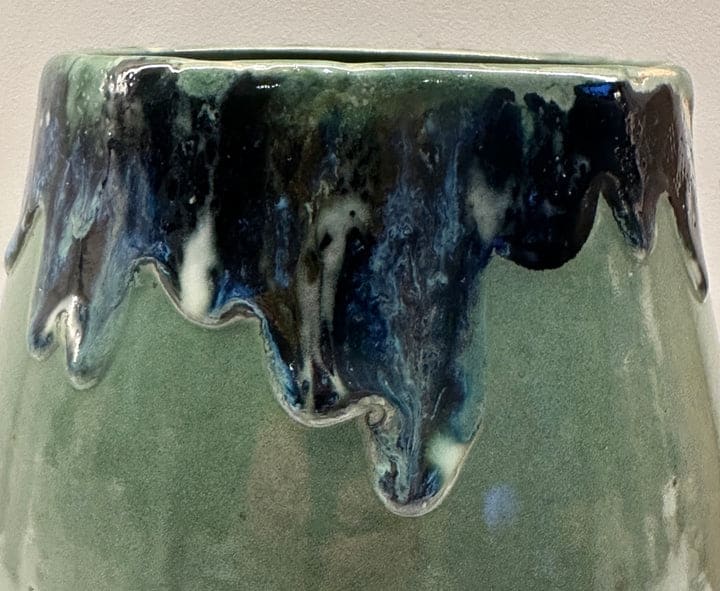 Contemporary Glazed Ceramic Rustic Pottery Vase