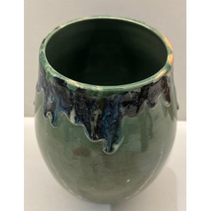 Contemporary Glazed Ceramic Rustic Pottery Vase