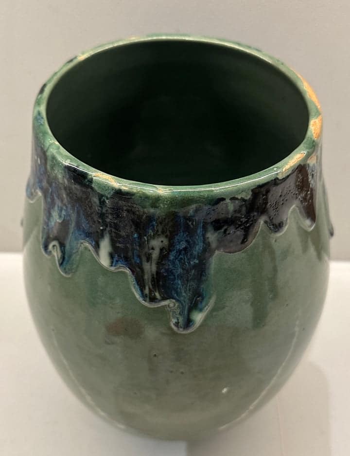 Contemporary Glazed Ceramic Rustic Pottery Vase