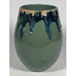 Contemporary Glazed Ceramic Rustic Pottery Vase