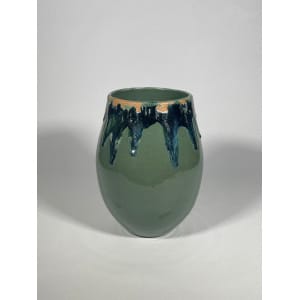 Contemporary Glazed Ceramic Rustic Pottery Vase