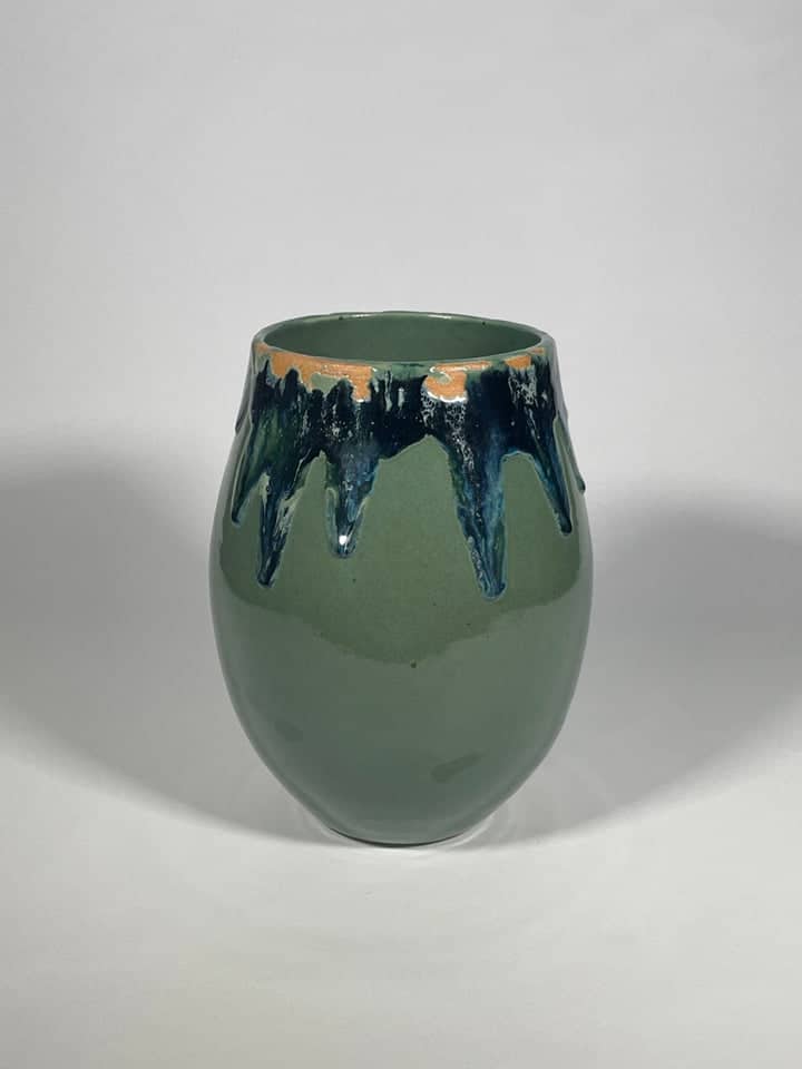 Contemporary Glazed Ceramic Rustic Pottery Vase