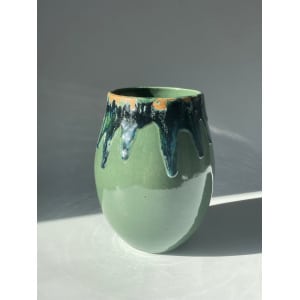 Contemporary Glazed Ceramic Rustic Pottery Vase