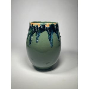 Contemporary Glazed Ceramic Rustic Pottery Vase