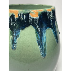 Contemporary Glazed Ceramic Rustic Pottery Vase