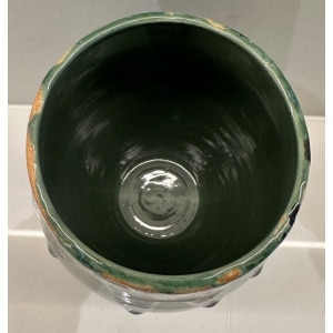 Contemporary Glazed Ceramic Rustic Pottery Vase