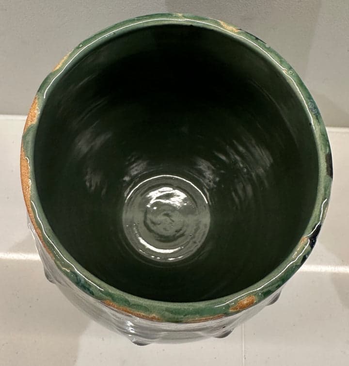 Contemporary Glazed Ceramic Rustic Pottery Vase