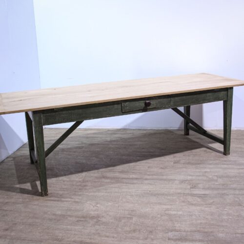 Large Stripped Oak Top Country Kitchen Table