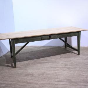 Large Stripped Oak Top Country Kitchen Table