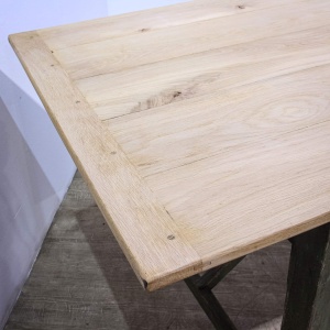 Large Stripped Oak Top Country Kitchen Table