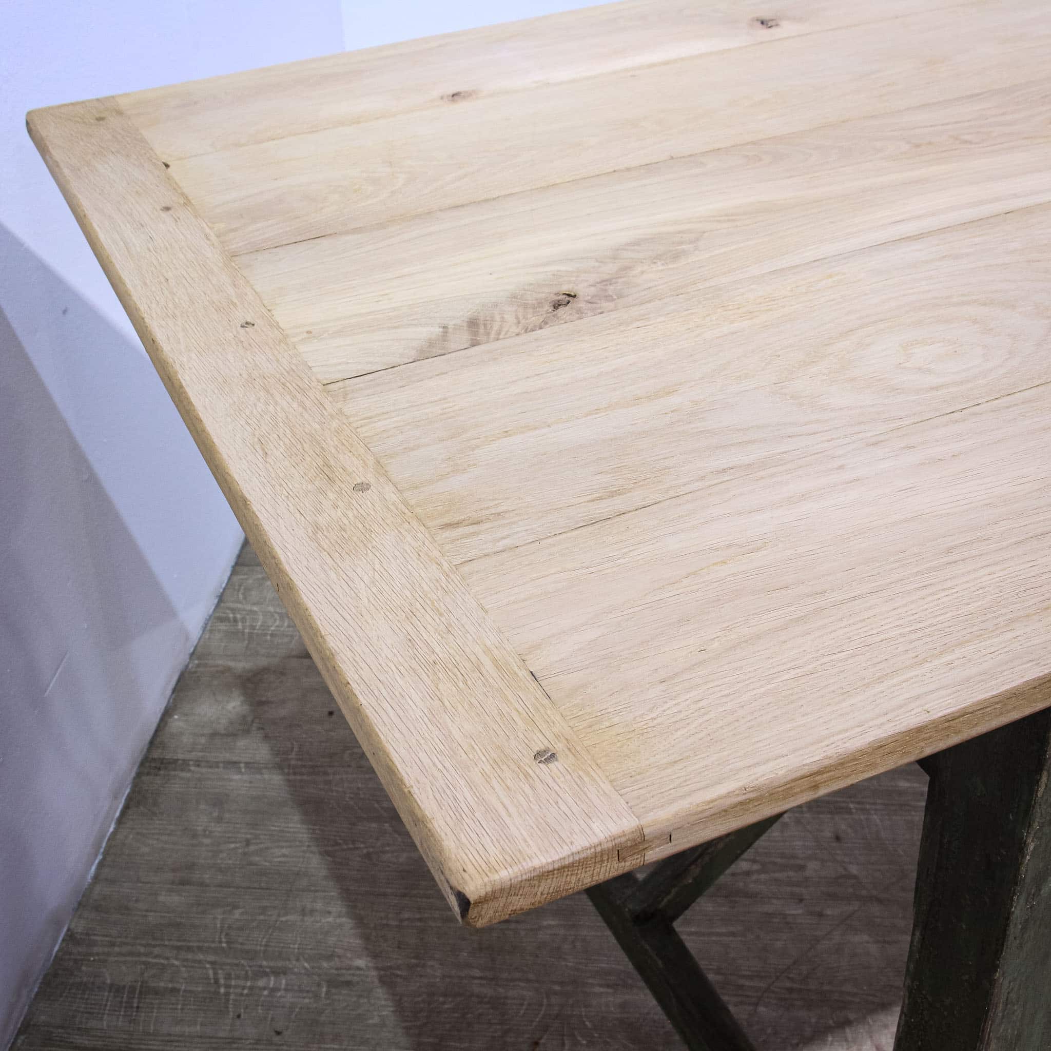 Large Stripped Oak Top Country Kitchen Table