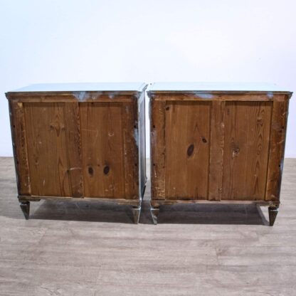 Pair Blue Painted Gustavian Style Commodes - Image 8