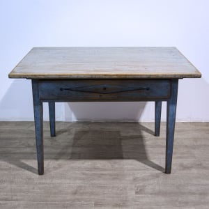 Blue Painted Scandinavian Kitchen Table