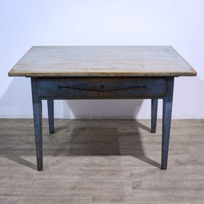Blue Painted Scandinavian Kitchen Table - Image 7