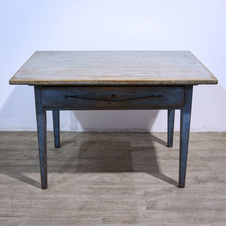 Blue Painted Scandinavian Kitchen Table - Image 7