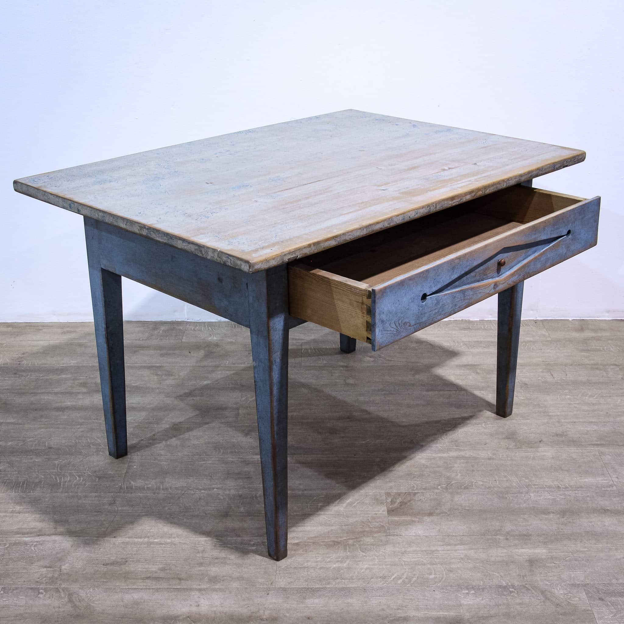 Blue Painted Scandinavian Kitchen Table