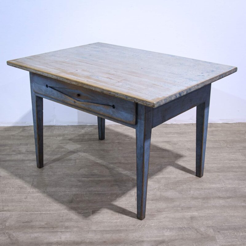 Blue Painted Scandinavian Kitchen Table