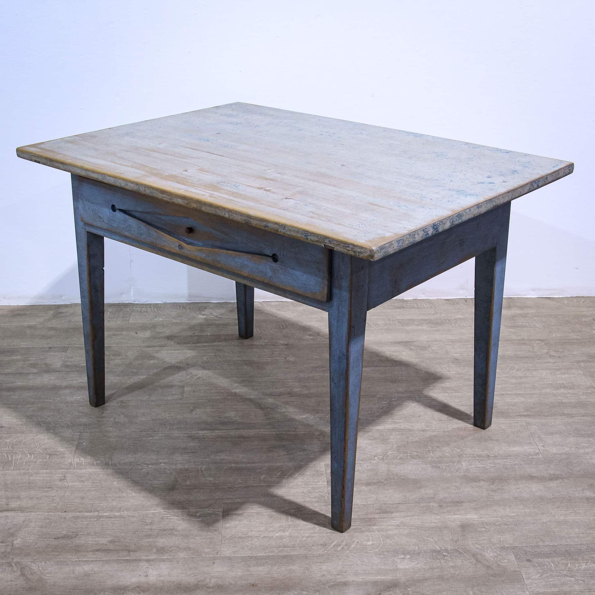 Blue Painted Scandinavian Kitchen Table