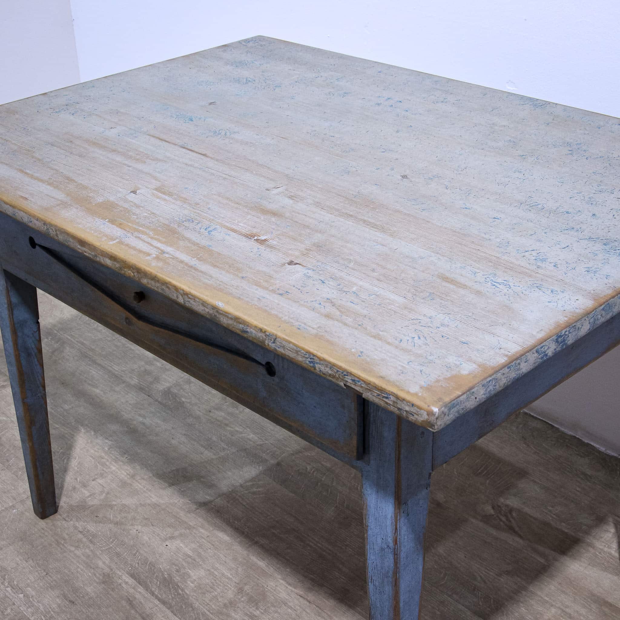 Blue Painted Scandinavian Kitchen Table
