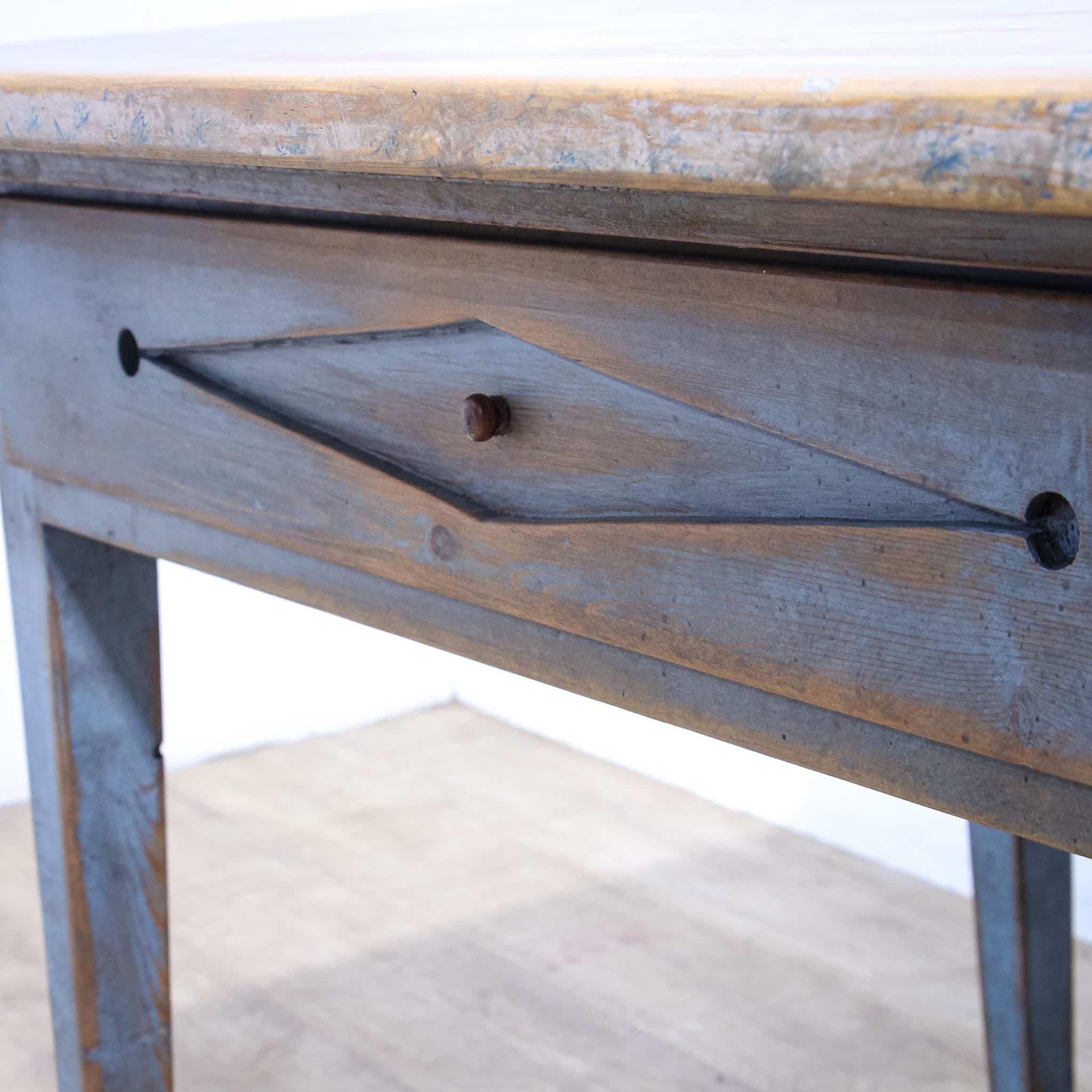 Blue Painted Scandinavian Kitchen Table
