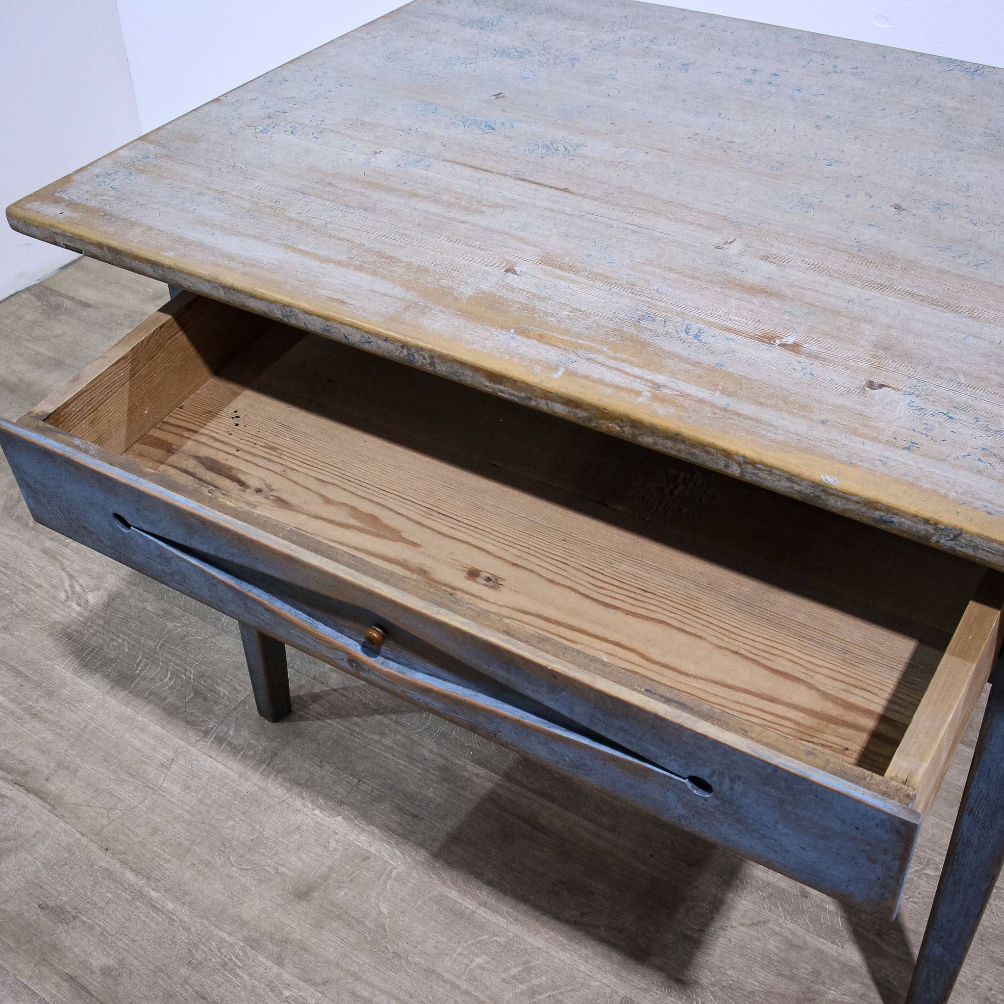 Blue Painted Scandinavian Kitchen Table