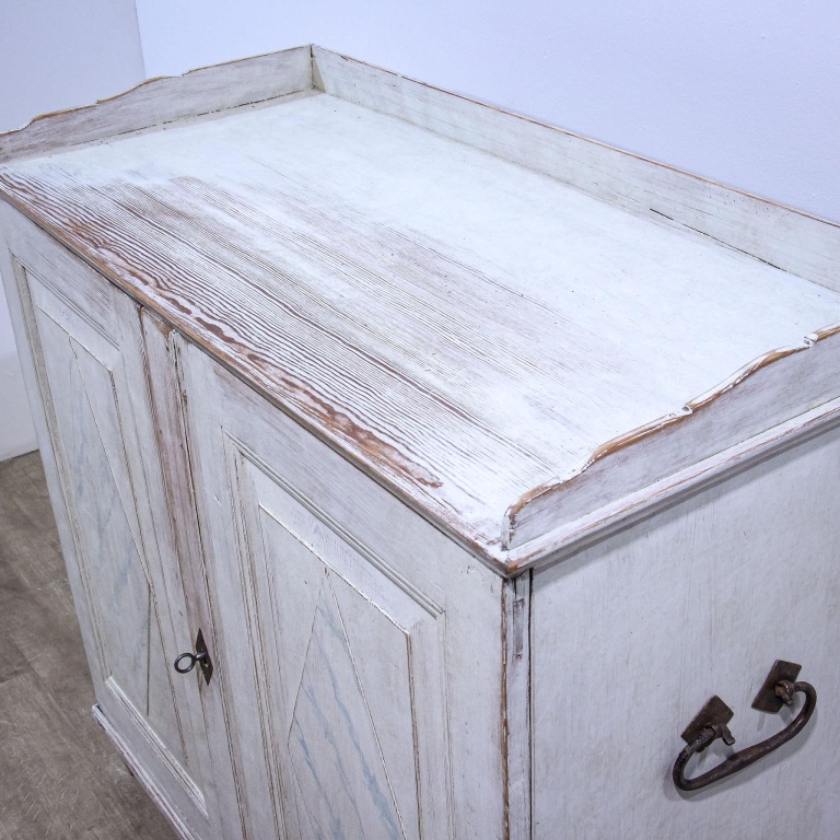 Painted Two Door Gustavian Style Cupboard - Image 10
