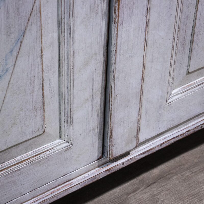 Painted Two Door Gustavian Style Cupboard