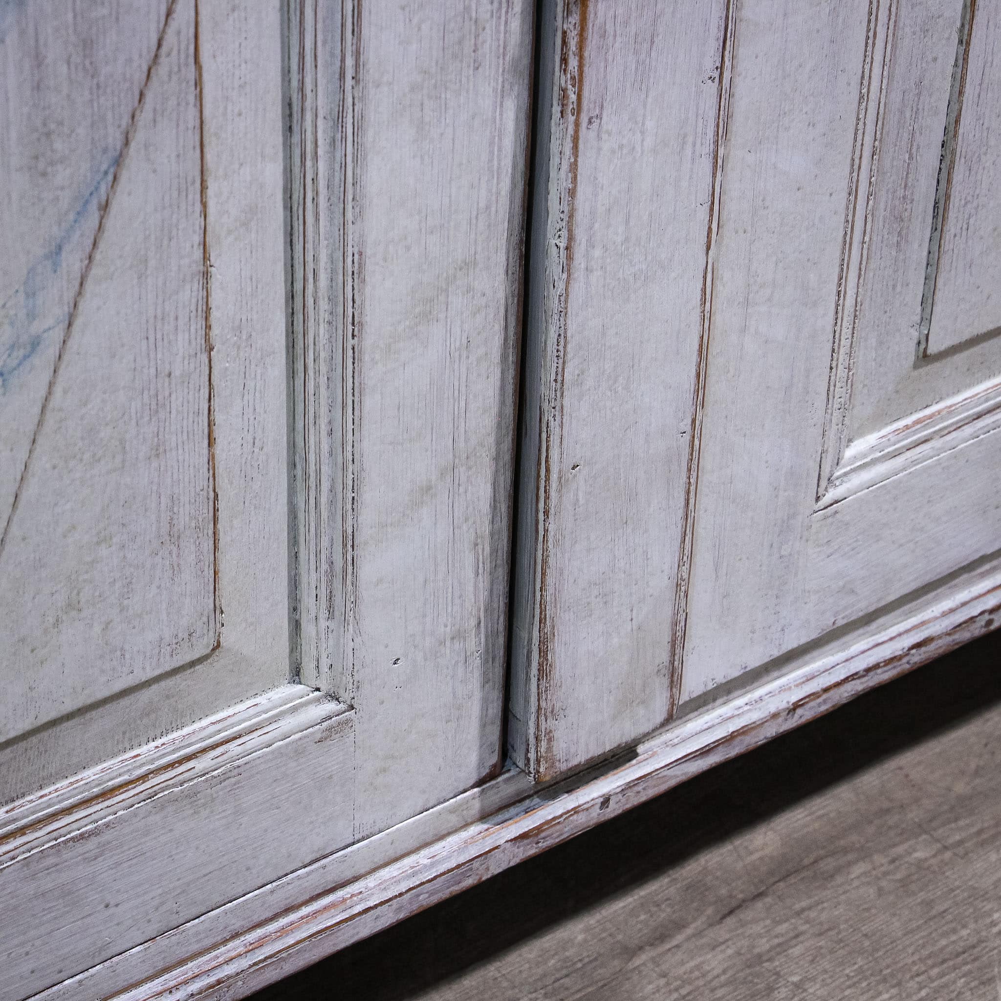 Painted Two Door Gustavian Style Cupboard