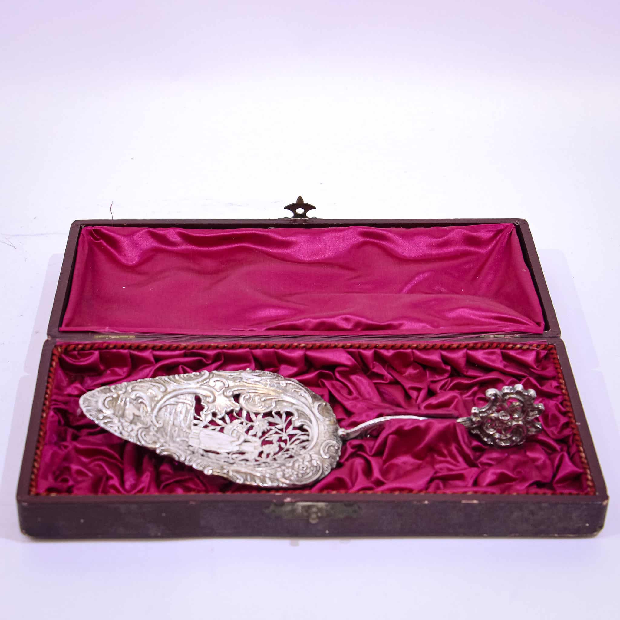 Ornate Silver Pie Server