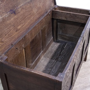 17th Century Carved Oak Coffer