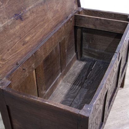 17th Century Carved Oak Coffer - Image 12