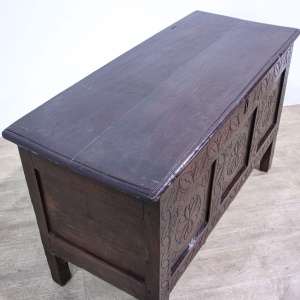 17th Century Carved Oak Coffer