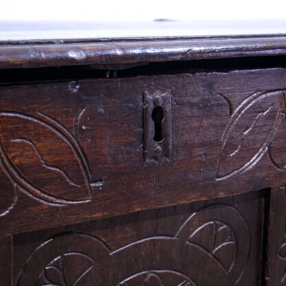 17th Century Carved Oak Coffer - Image 9