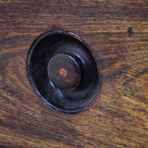 Anglo-Chinese Padouk Secretaire Chest of Campaign Construction