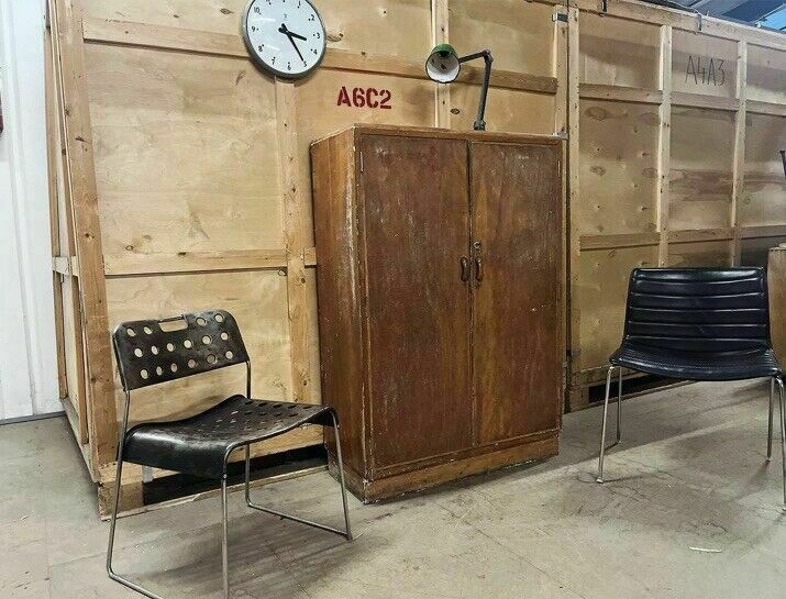 Antique School Cupboard, Linen Pantry Cupboard C1954