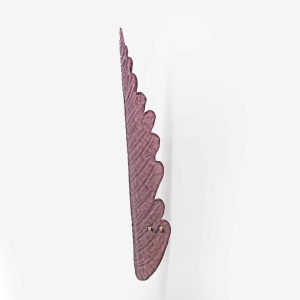 Pair of Mid-Century Modern Murano Glass Amethyst Pink Big Leafs Sconces