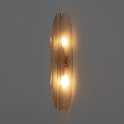 Pair of Fontana Arte Style Mid-century Modern Smoke Murano Glass Sconces - Image 5