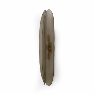 Pair of Fontana Arte Style Mid-century Modern Smoke Murano Glass Sconces