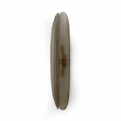 Pair of Fontana Arte Style Mid-century Modern Smoke Murano Glass Sconces - Image 6