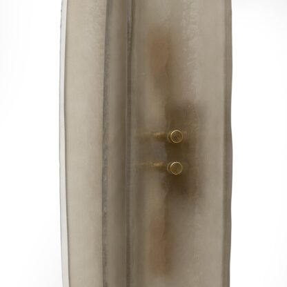 Pair of Fontana Arte Style Mid-century Modern Smoke Murano Glass Sconces - Image 7