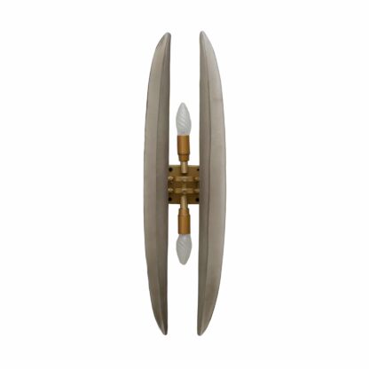 Pair of Fontana Arte Style Mid-century Modern Smoke Murano Glass Sconces - Image 9
