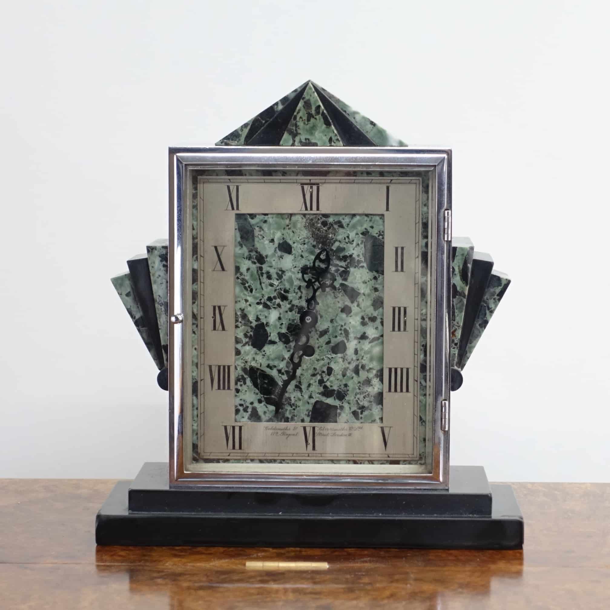 Art Deco Mantel Clock by Goldsmiths & Silversmiths 1930’s