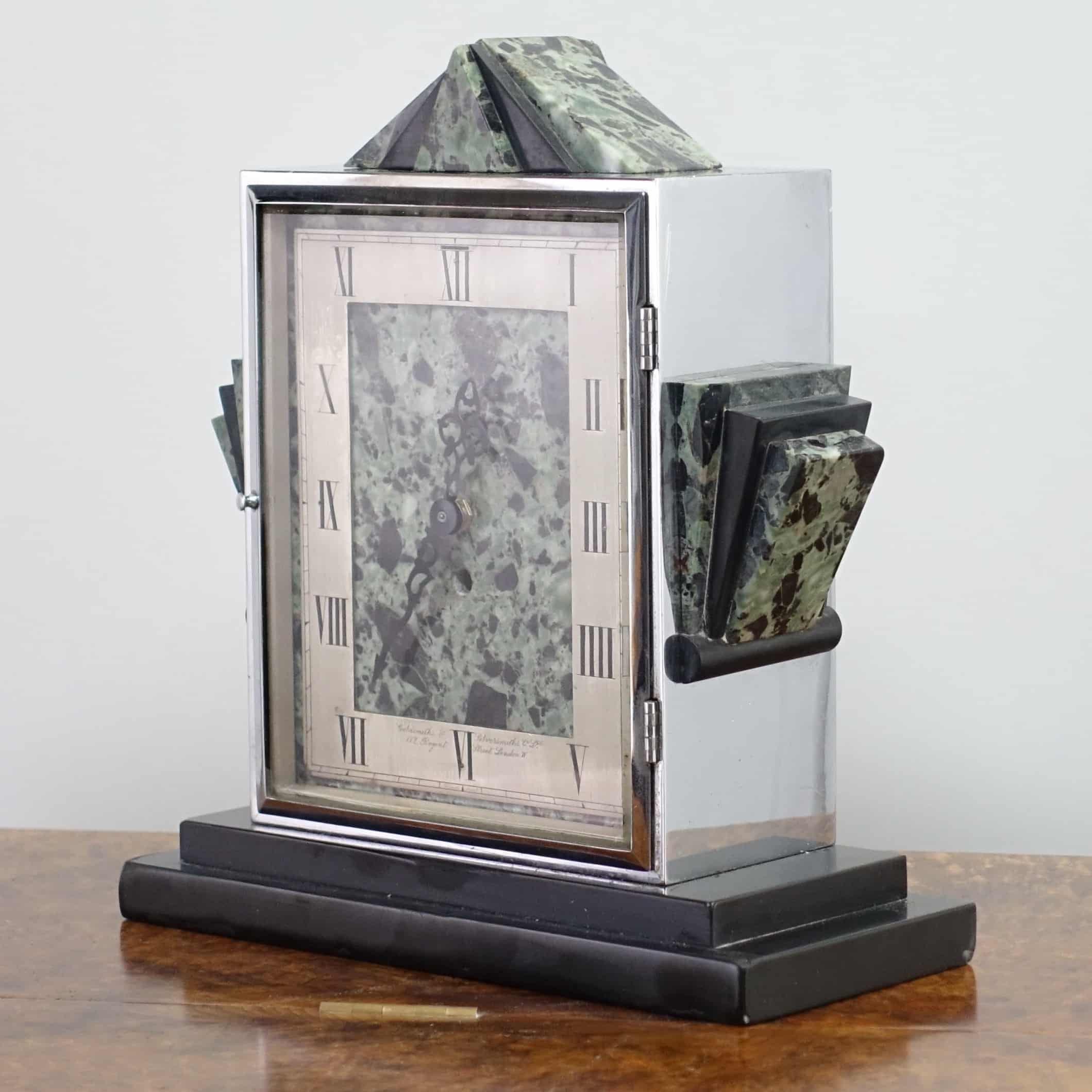 Art Deco Mantel Clock by Goldsmiths & Silversmiths 1930’s