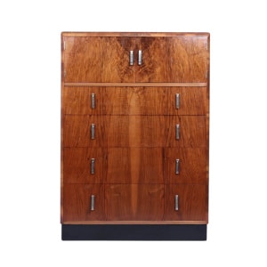 Art Deco Walnut Tallboy C1930