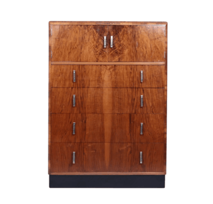 Art Deco Walnut Tallboy C1930
