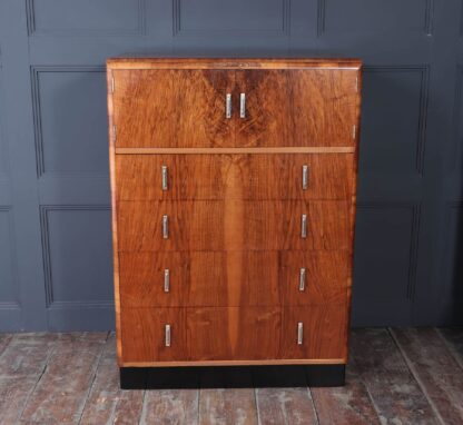 Art Deco Walnut Tallboy C1930 - Image 7