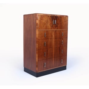 Art Deco Walnut Tallboy C1930