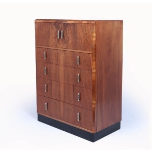 Art Deco Walnut Tallboy C1930
